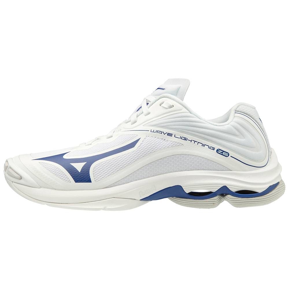 Sapatilhas Voleibol Mizuno Wave Lightning Z6 - Mulher - Branco/Azul Marinho - DSKLQ7612